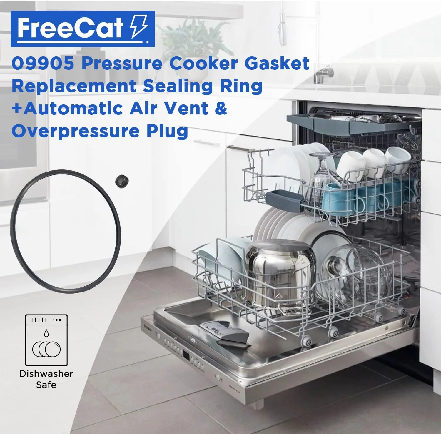 09985 Pressure Canner Gasket Including Overpressure Plug for Presto 01751 01781 01784 01745 01755 01782 Pressure Cooker 16/18/23QT,2-pack