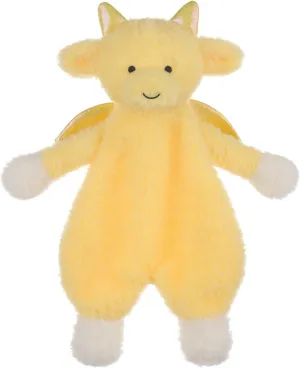 Apricot Lamb Dragon Soft Loveys for Babies, Security Blanket for Baby Boy and Girl, 10.3 Inches for Infant and Toddlers (Yellow)