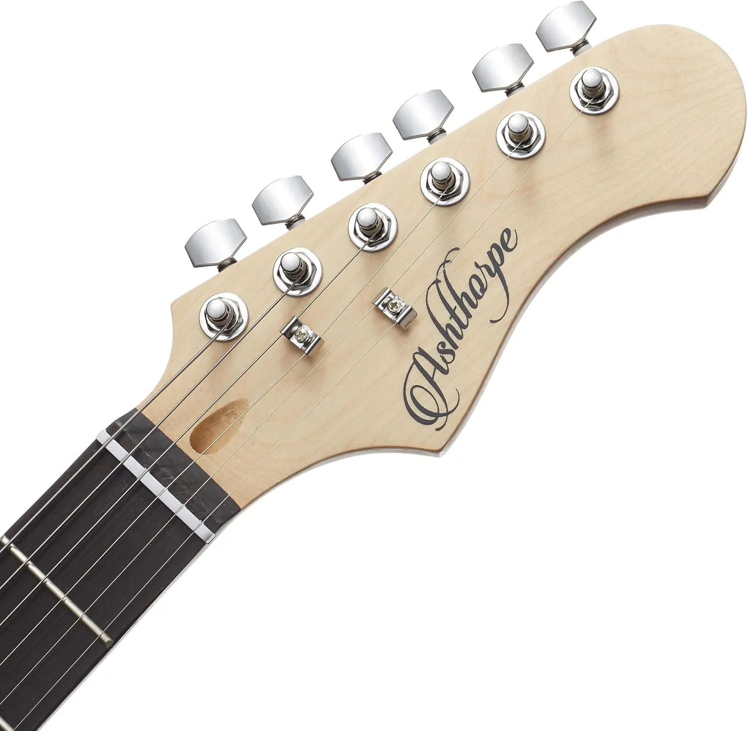 Ashthorpe 39-Inch Electric Guitar (Light Blue-Silver), Full-Size Guitar Kit with Padded Gig Bag, Tremolo Bar, Strap, Strings, Cable, Cloth, Picks