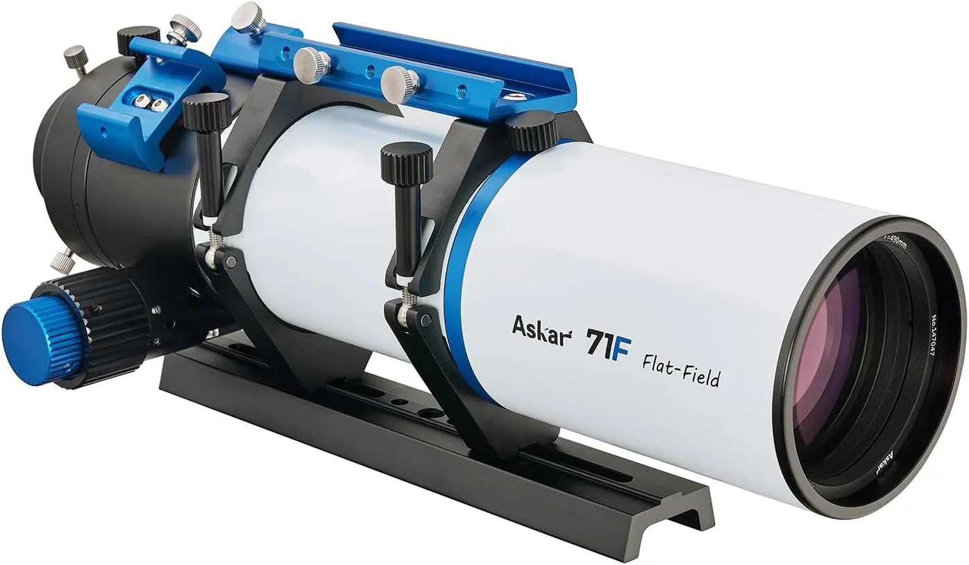 Askar 71F Flat-Field Telescope, 71mm Aperture F6.9 ED Glass Refractor OTA, Quadruplet air-Spaced APO, 230mm Vixen Dovetail Plate for Deep Sky Astrophotography and Visual Astronomy