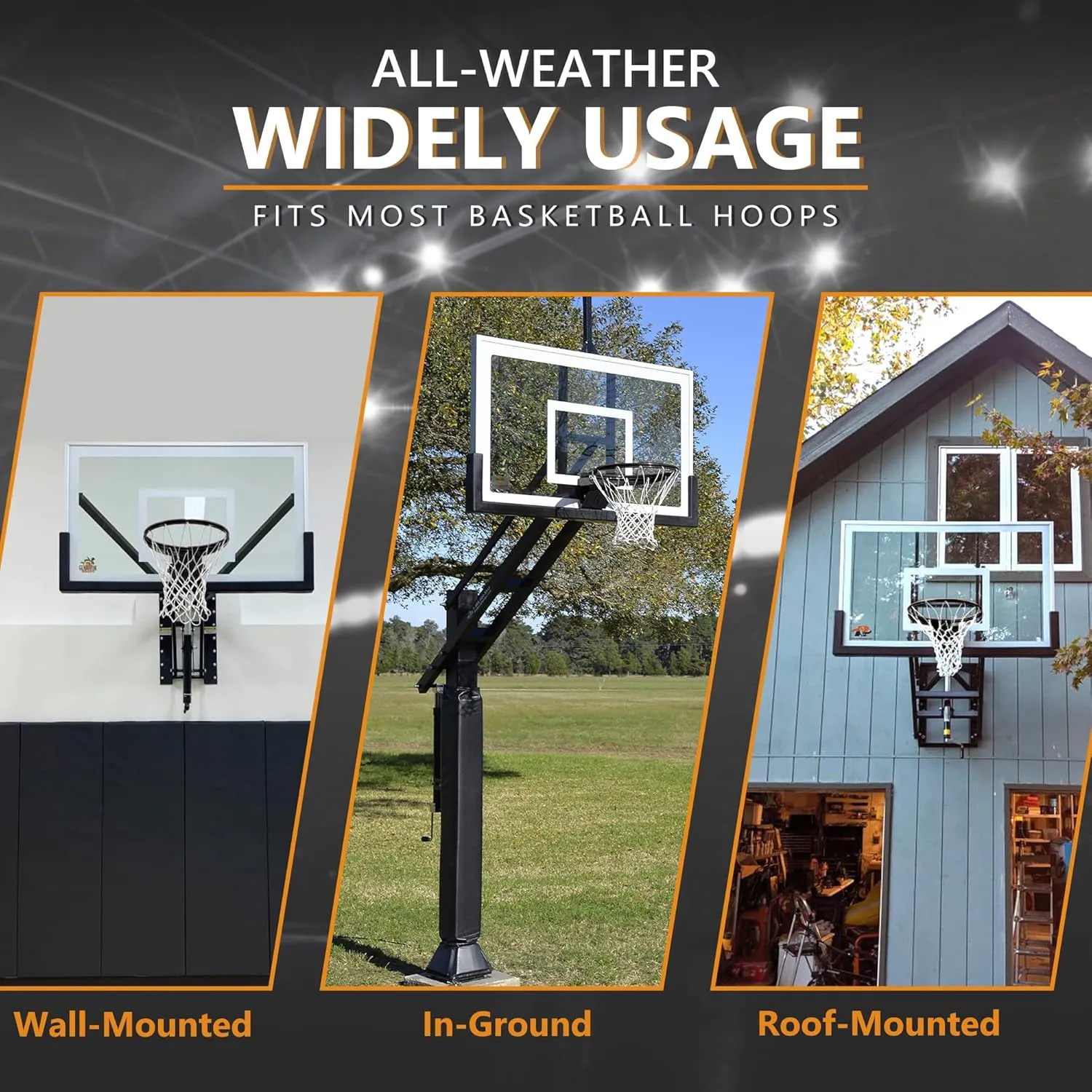 Basketball Rim Replacement, Single-Spring Breakaway Basketball Rim Outdoor Indoor, Universal 18 Inch Heavy Duty Basketball Hoop Rim and Net