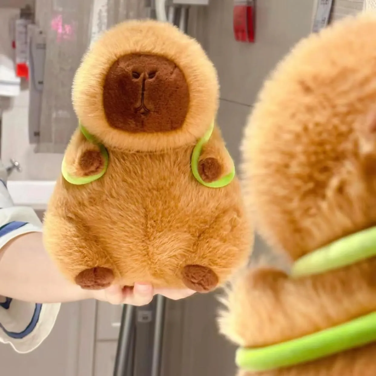 Capybara Plush Toy - 9 Inch Cute Capybara Stuffed Animal with Turtle Backpack, Kawaii Capibara Plushie for Kids and Adults
