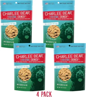 Charlee Bear Dog Treat with Cheese & Egg (4 Pack) 6 oz Each