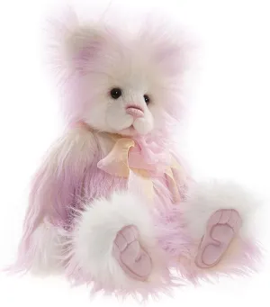 Charlie Bears - Lara | 2021 Plumo Pink Teddy Bear | Limited Edition (3000 Pieces) Cuddle Time Exclusive - 16"
