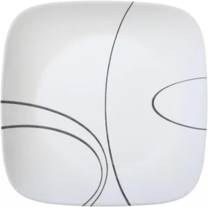 Corelle Square Simple Lines 10.25” Dinner Plate (Set of 4)