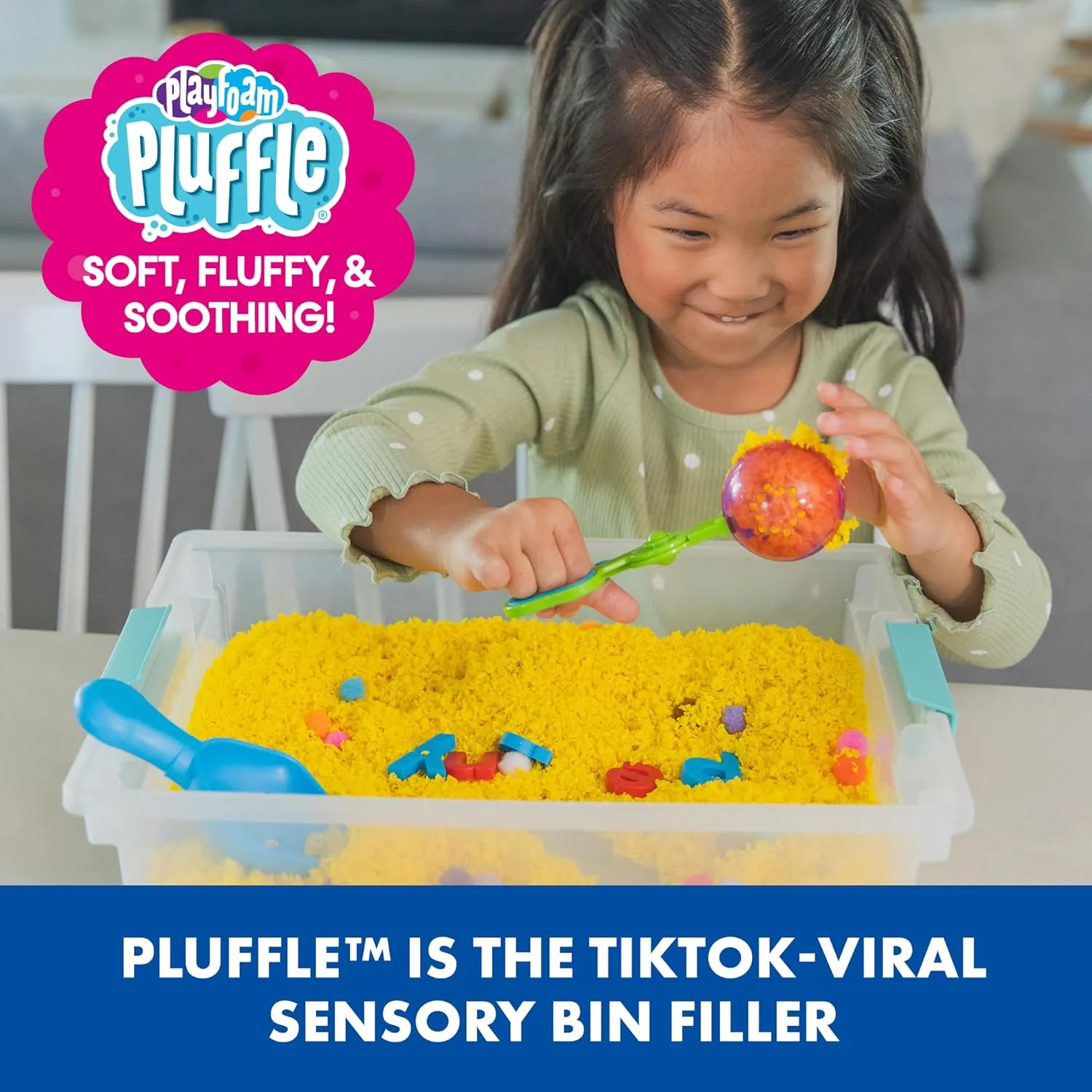 Educational Insights Pluffle® Mini 8-Pack - Sensory Bin Foam Set, No Mess Alternative to Sand Toys & Slime for Toddlers, Fun Sensory Table Filler for Home or Classroom, Gift for Kids Ages 3 