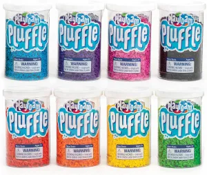 Educational Insights Pluffle® Mini 8-Pack - Sensory Bin Foam Set, No Mess Alternative to Sand Toys & Slime for Toddlers, Fun Sensory Table Filler for Home or Classroom, Gift for Kids Ages 3 