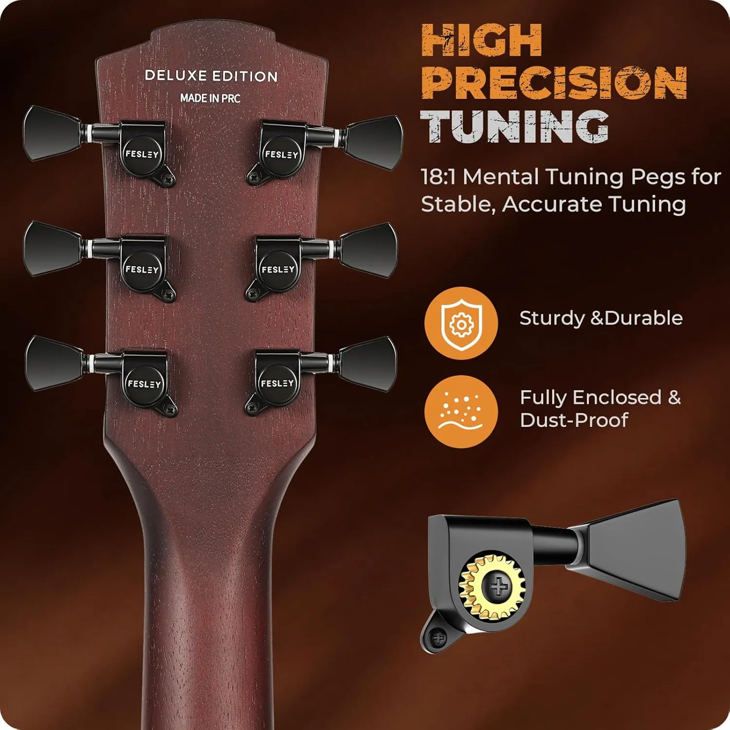Fesley 39" LP Electric Guitar Kit:Full Size Solid Body Electric Guitars for Beginners with Humbucker Pickups,Poplar Body,Mahogany Neck,22 Frets,6 String Guitar with Gig Bag,Cable,FLP350,Matte,Sunburst