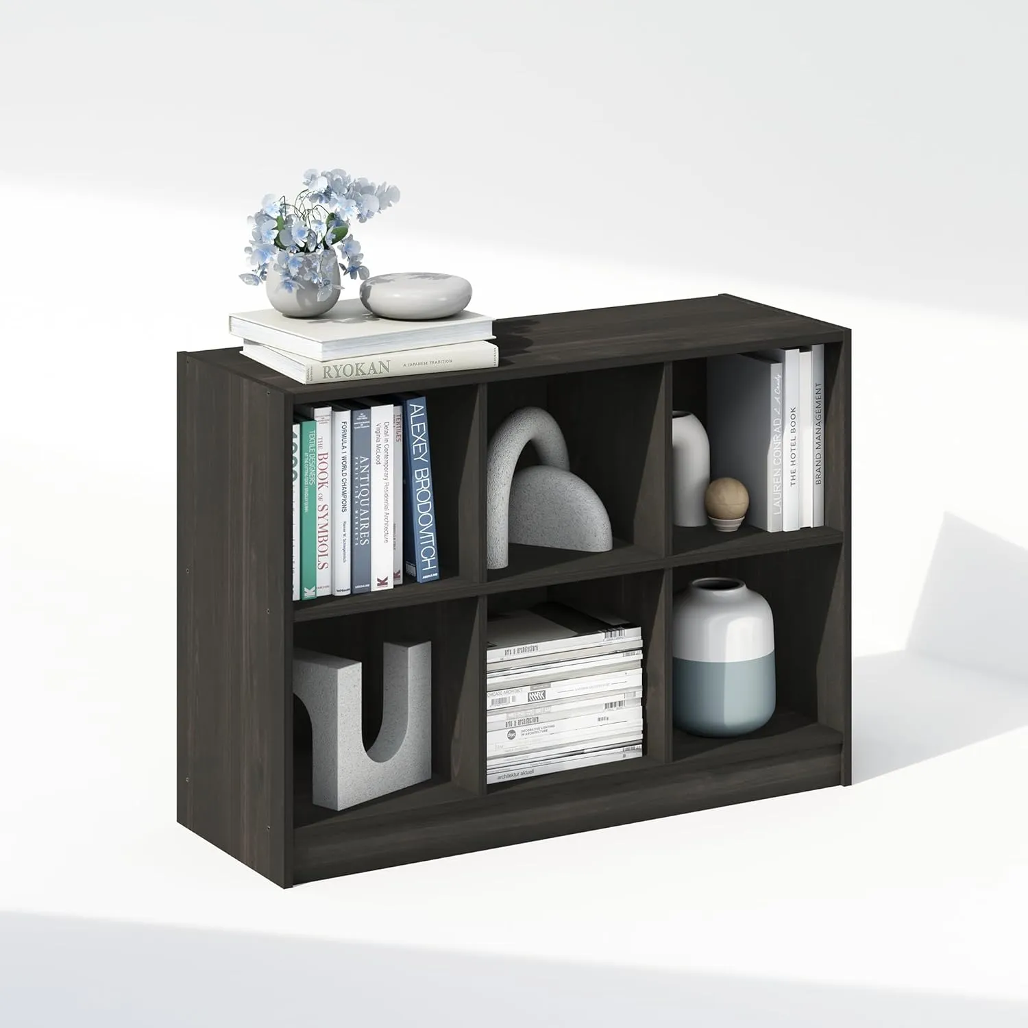 Furinno Basic 3x2 Cube Organizer Shelf Storage, Bookcase, Espresso