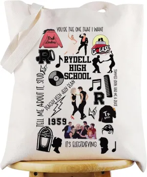 G2TUP Danny Sandy Musical Tote Bag Danny And Sandy Fans Gift You‘re The One That I Want Danny Theater Shoulder Bag