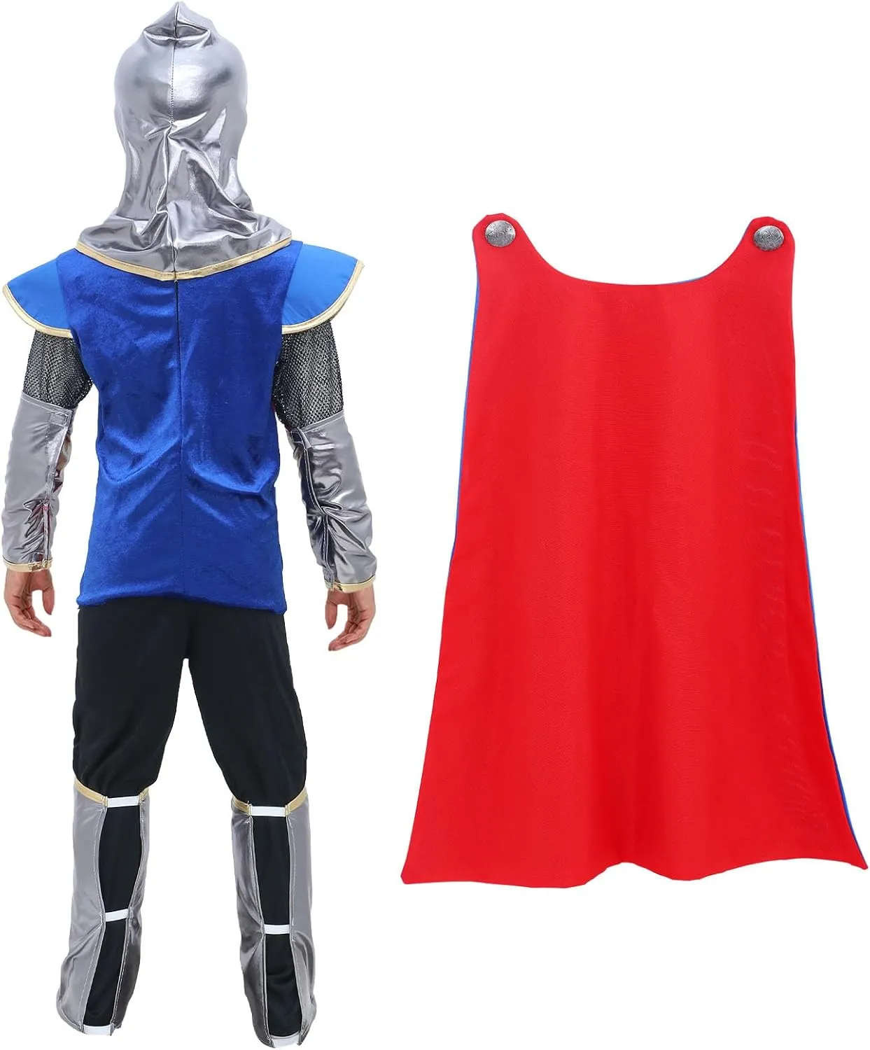 G.C Kids Knight Costume Toddler Boy Dress Up Clothes Medieval Costumes with Cape Toys Accessories Halloween Cosplay Gifts