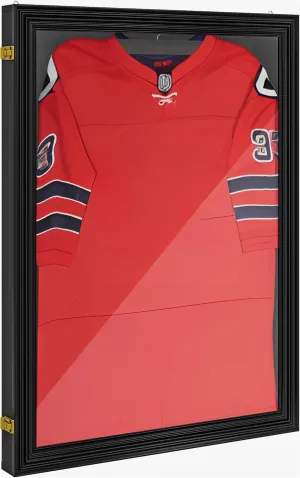 HOMCOM 24" x 32" Jersey Frame Display Case, UV-Resistant Jersey Shadow Box with 2 Keys, Hanger, Black