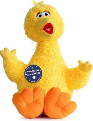 Jay Franco Weighted Sesame Street Plush Pillow Buddy - 2.5 lbs Soft Plushie Stuffed Pillow, 22 Inches, Yellow - Big Bird