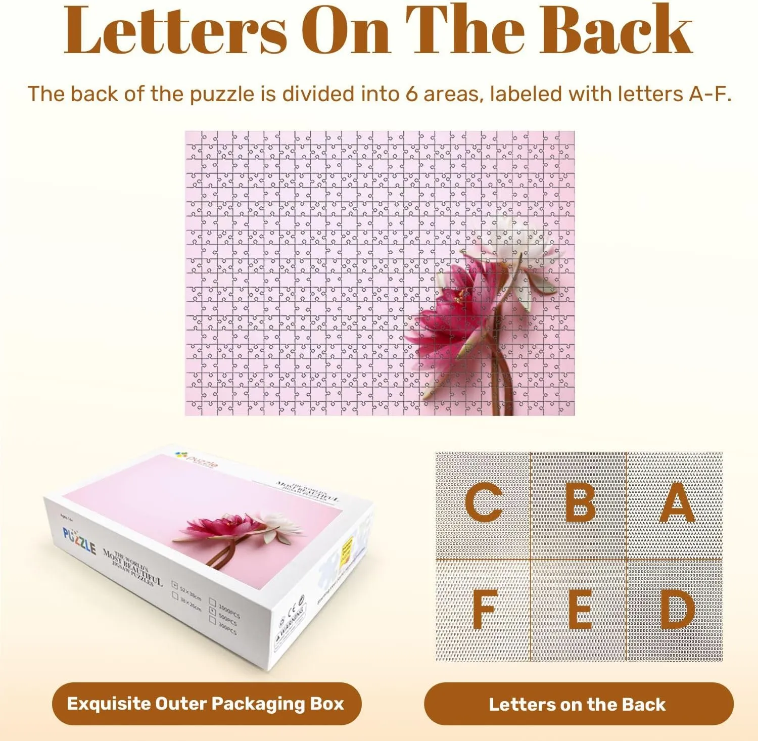 Jigsaw Puzzles 500 Pieces for Adult Beautiful Blooming Lotus Flowers Pink Flat Lay Puzzle Game for Family Wooden Puzzle Toy Educational Games Puzzles for Home Decor