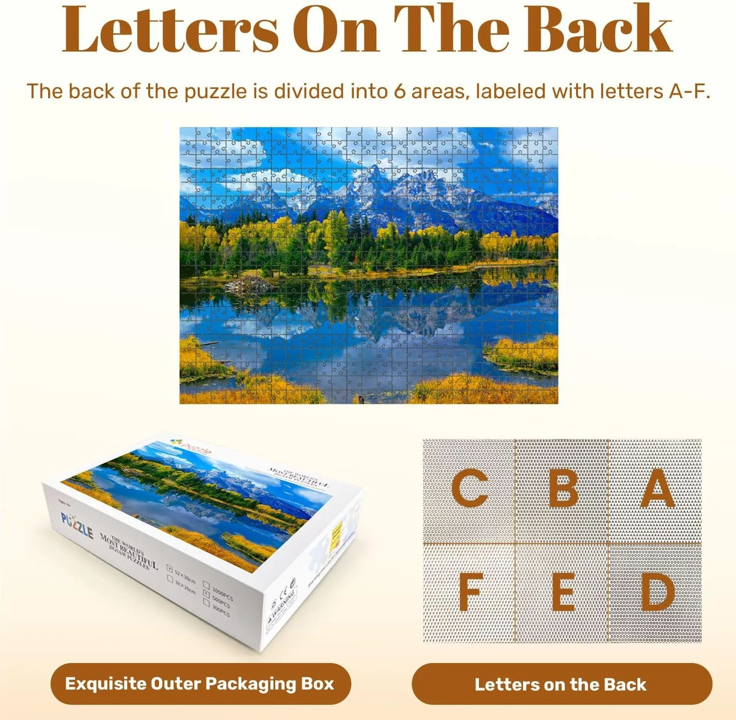 Jigsaw Puzzles 500 Pieces for Adult Beaver Pond Grand Teton National Park Puzzle Game for Family Wooden Puzzle Toy Educational Games Puzzles for Home Decor