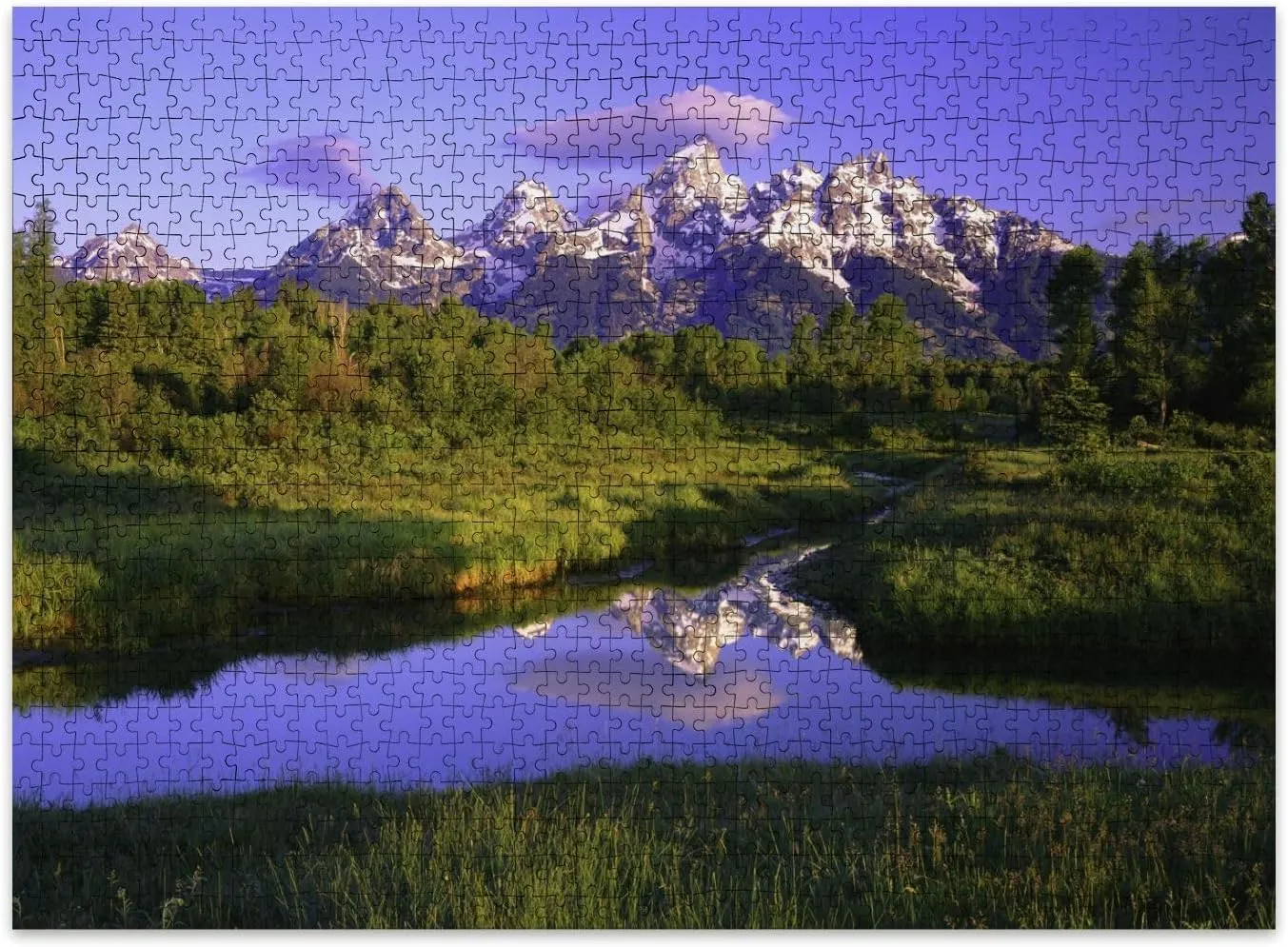 Jigsaw Puzzles 500 Pieces for Adult Dawn Grand Teton National Park Puzzle Game for Family Wooden Puzzle Toy Educational Games Puzzles for Home Decor