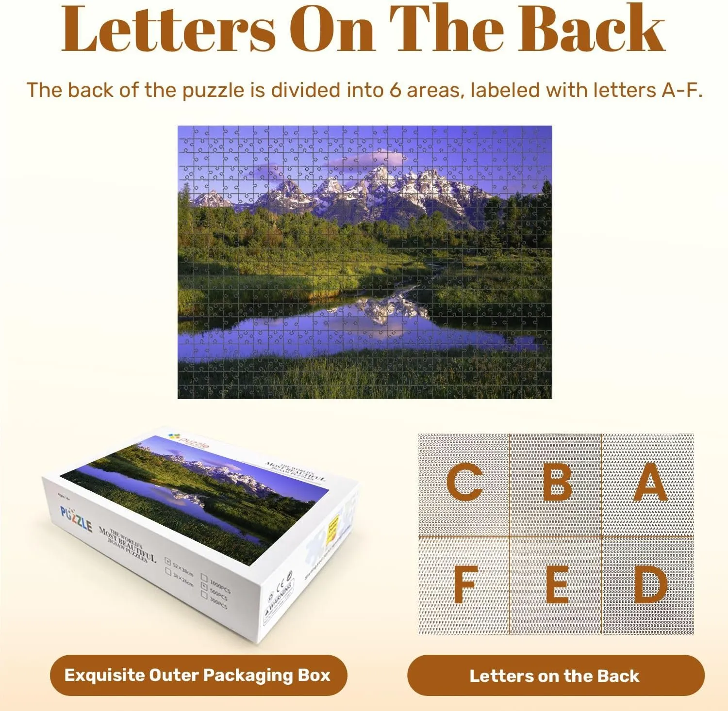 Jigsaw Puzzles 500 Pieces for Adult Dawn Grand Teton National Park Puzzle Game for Family Wooden Puzzle Toy Educational Games Puzzles for Home Decor