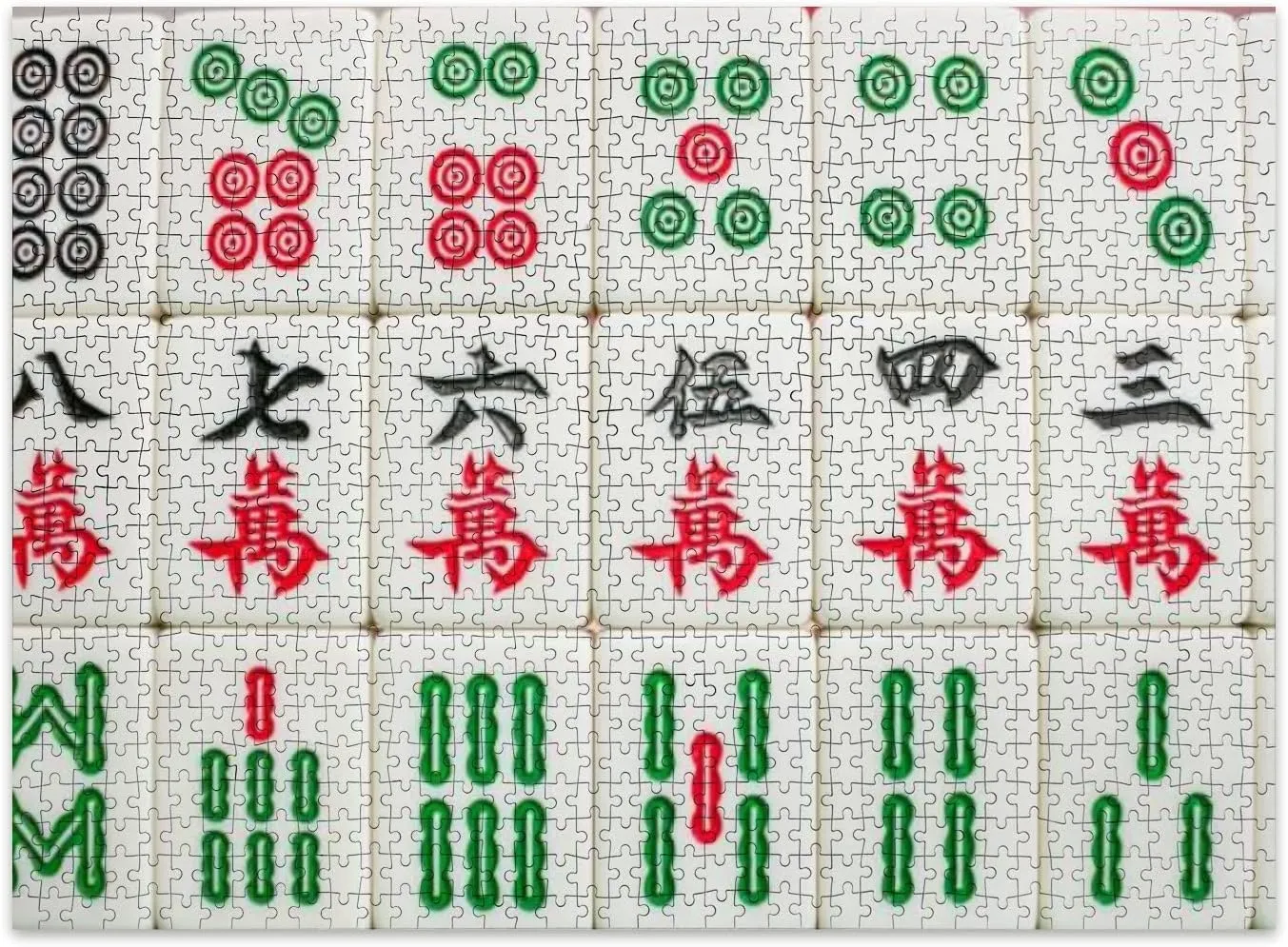 Jigsaw Puzzles 500 Pieces for Adult Mahjong Puzzle Game for Family Wooden Puzzle Toy Educational Games Puzzles for Home Decor