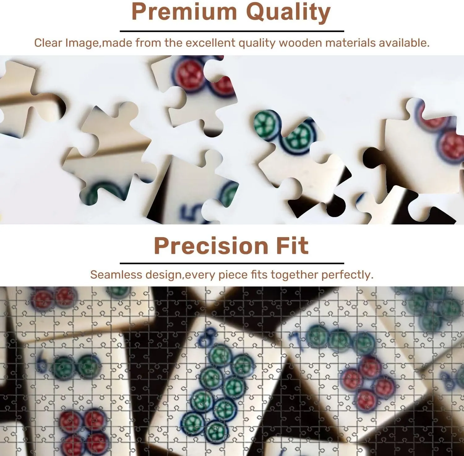 Jigsaw Puzzles 500 Pieces for Adult Mahjong Set Puzzle Game for Family Wooden Puzzle Toy Educational Games Puzzles for Home Decor