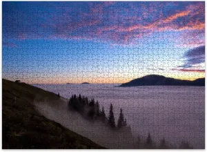 Jigsaw Puzzles 500 Pieces for Adult Mountain Landscape Puzzle Game for Family Wooden Puzzle Toy Educational Games Puzzles for Home Decor