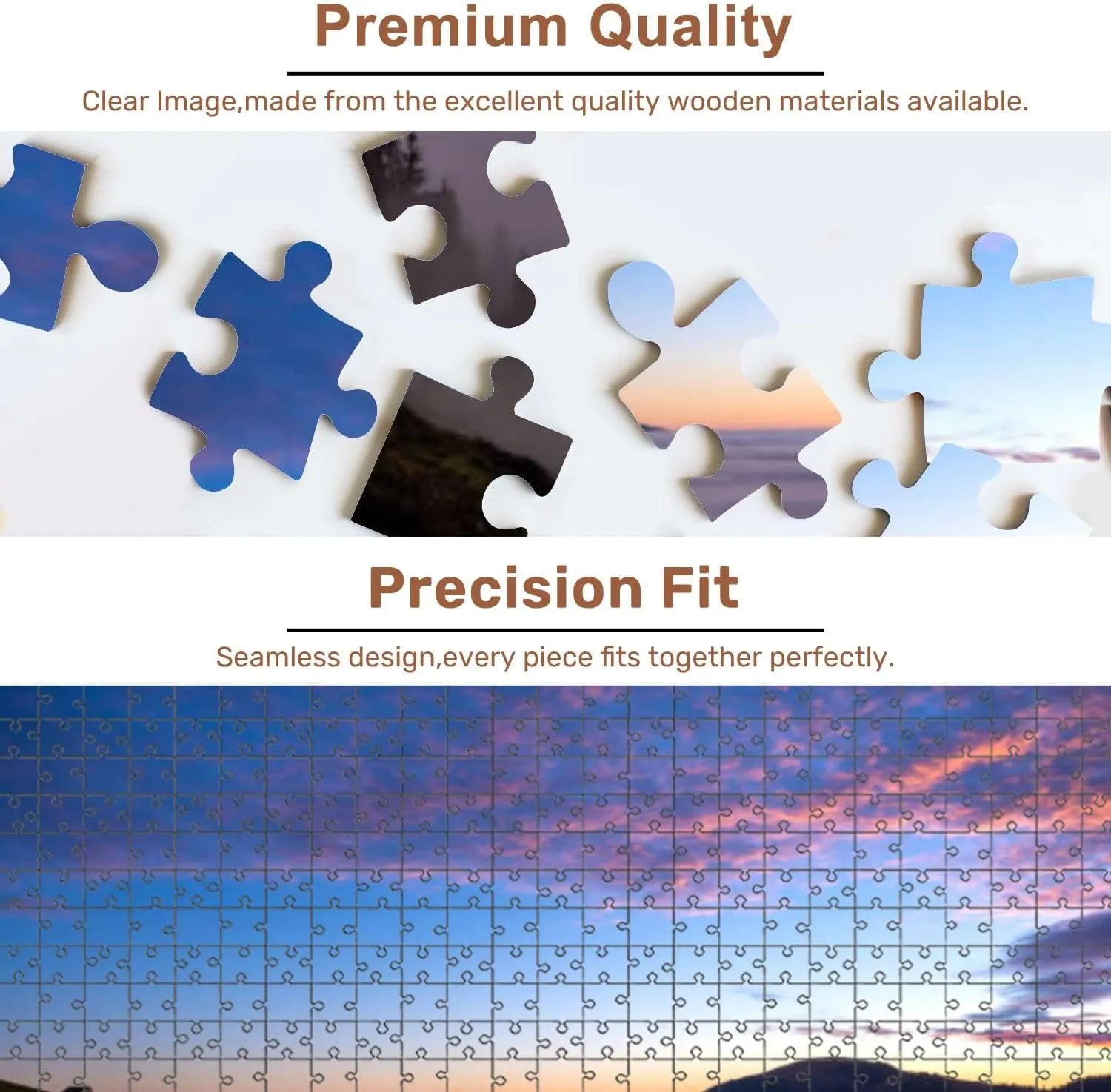 Jigsaw Puzzles 500 Pieces for Adult Mountain Landscape Puzzle Game for Family Wooden Puzzle Toy Educational Games Puzzles for Home Decor