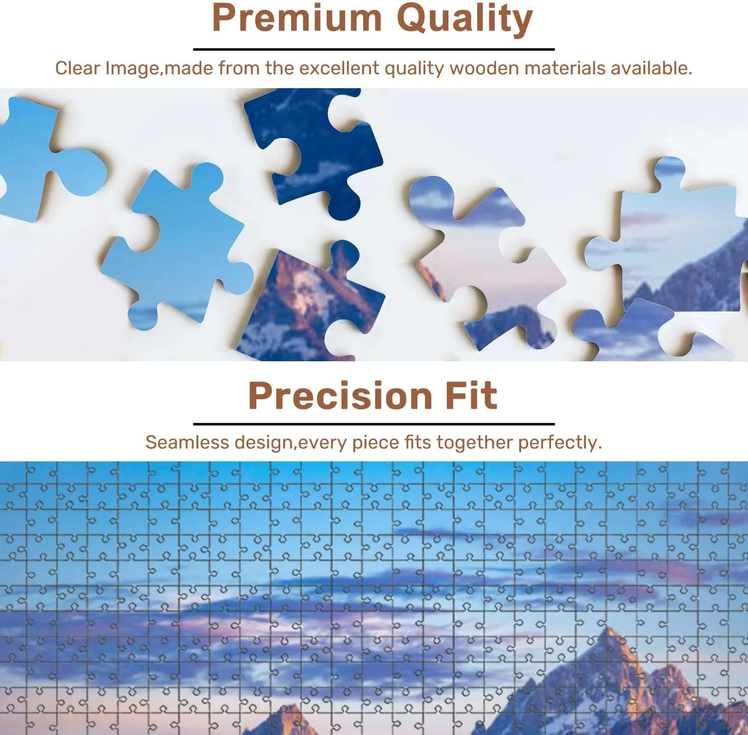 Jigsaw Puzzles 500 Pieces for Adult Sunrise Grand Teton National Park Wyoming Puzzle Game for Family Wooden Puzzle Toy Educational Games Puzzles for Home Decor