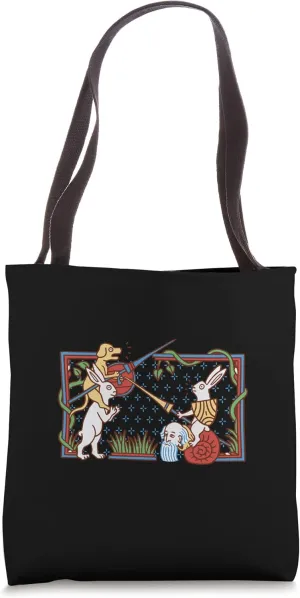 Knights Templar Rabbits - Medieval Renaissance Fair Tote Bag