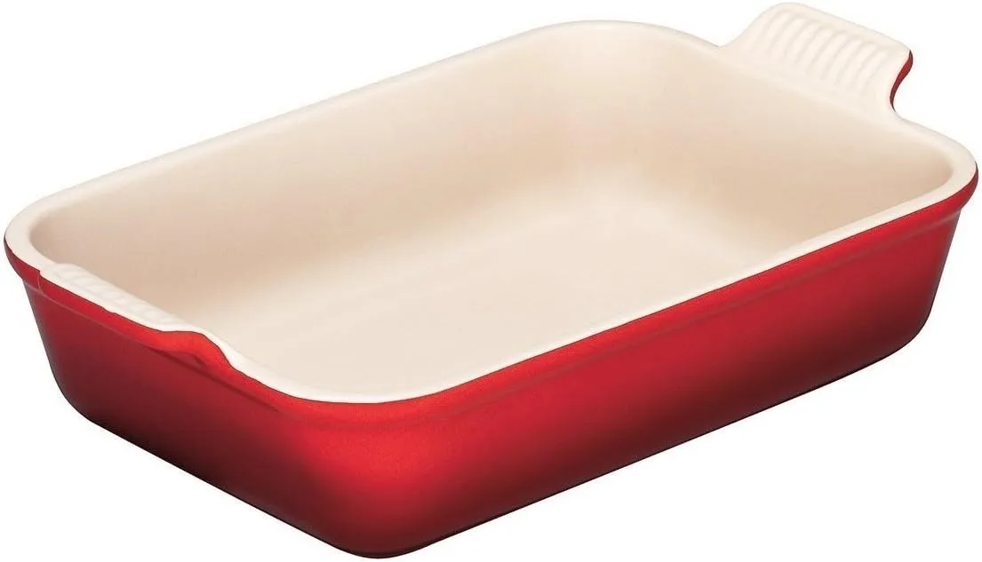 Le Creuset Stoneware Heritage Rectangular Dish, 2.5 qt. (10.5" x 7"), Cerise