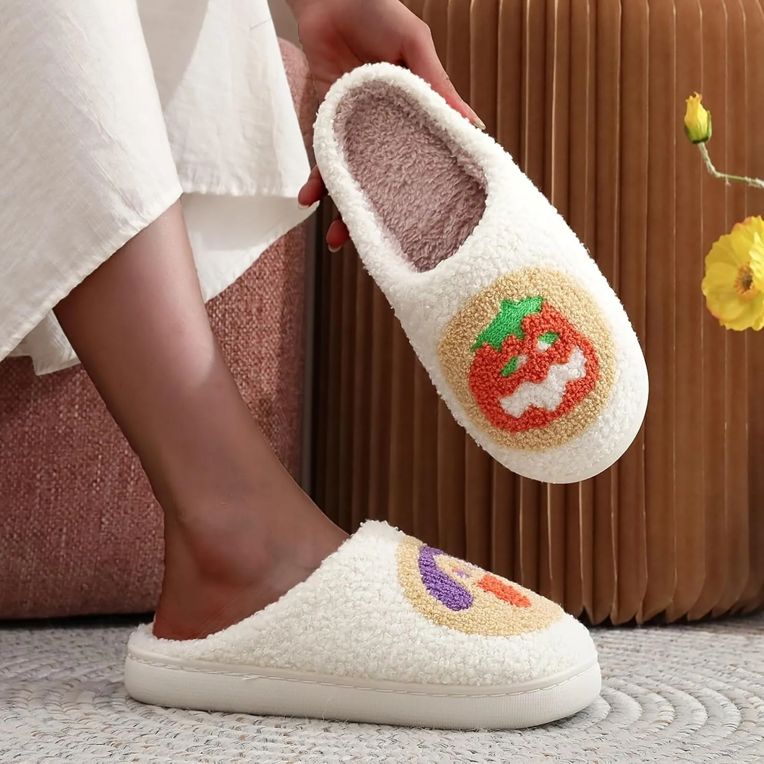 LNERIP Slippers Winter Womens Mens Fluffy Plush Slippers Animals Cute Cartoon House Slippers Cuddly Warm Shoes Indoor Outdoor Girls Women