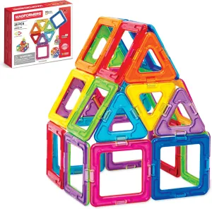 Magformers Rainbow 26PC Set | Magnetic Tiles Building Blocks, Educational STEM Toy Set | Magnetic Building Tiles for Kids to Develop Problem-Solving Abilities and Shape Recognition