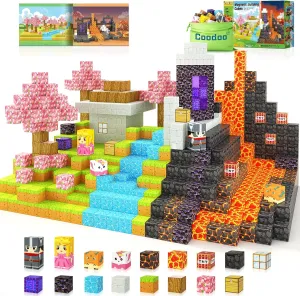 Magnetic Blocks - Build Mine Magnet World Magic Portal Set, Magnetic Tiles Building Blocks Toddler Toy STEM Sensory Outdoor Toys for 3  Year Old Boys & Girls, Creative Kids Games Kids Toys 84PCS