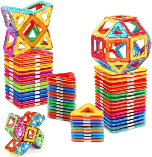 Magnetic Tiles for 3 4 5 6 7 8  Year Old Boys Girls Upgrade Magnetic Building Blocks Set Educational STEM Toys Christmas Birthday Gift Toys for 3  Year Old Boys and Girls (40PCS Magnetic tiles)