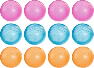 NERF Super Soaker Hydro Balls Party 12-Pack, Reusable Water Balloons, Water-Filled Balls Burst on Impact, Fast Refill, Outdoor Toy for Kids Ages 6 & Up