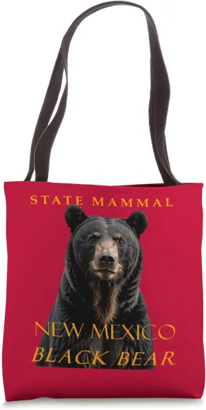 New Mexico Territory Animal The Black Colored Bear Tote Bag