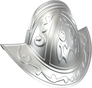 Nicky Bigs Novelties Silver Conquistador Helmet for Adults Deluxe Spanish Morion Knight Costume Accessory Durable Medieval Cosplay Hat for Halloween Theater Renaissance Roleplay