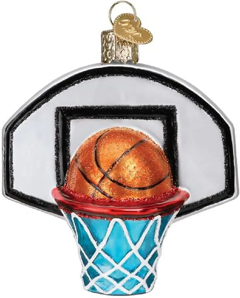 Old World Christmas Ornaments Basketball Hoop Glass Blown Ornaments for Christmas Tree