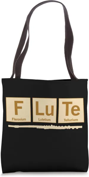Periodic System Of Elements Flute Musician Music Flutist Tote Bag
