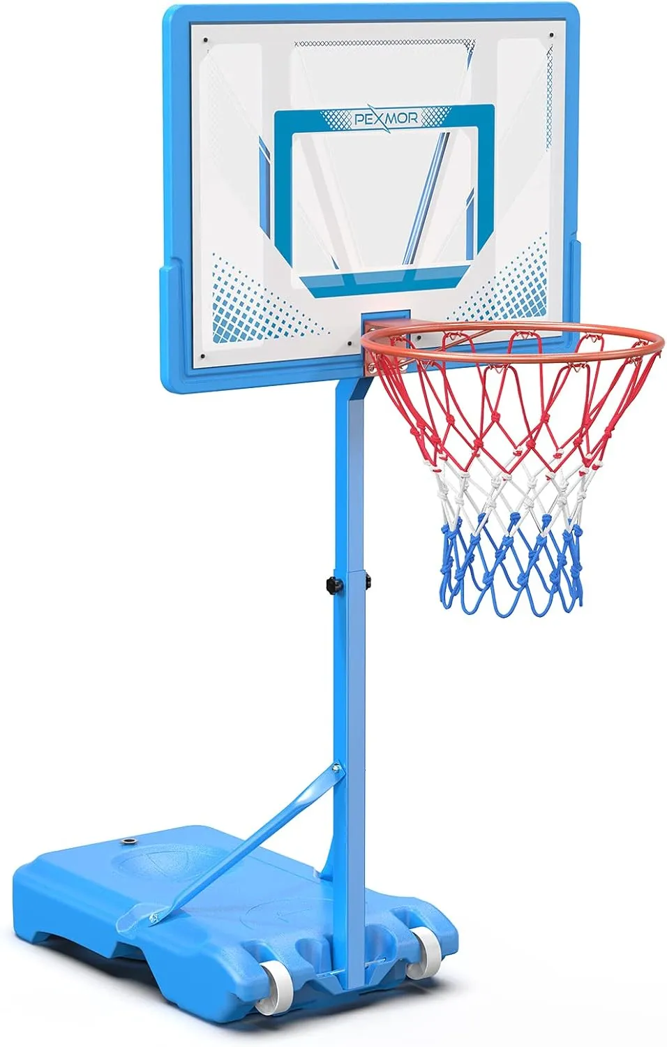 PEXMOR Pool Basketball Hoop & vplleyball Poolside, Portable for Swimming Pool, Upgraded Water Basketball Backboard Stand for Pool Indoor Outdoor
