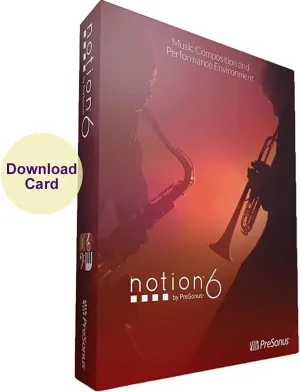 Presonus Notion 6 Notation and Composition Software with Onboard Sounds and Built-in Audio Mixer - Download Card