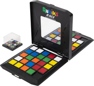Rubik's Race - The Game for 2 Rubiks Fans from 7 Years, Fast-paced Strategic Sliding and Logic Game - Based on The Classic Original Rubik's Cube Colour Scheme