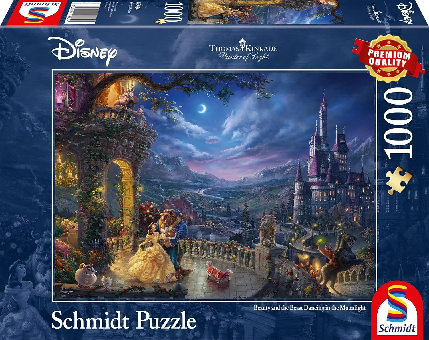 Schmidt | Thomas Kinkade: Disney Beauty and The Beast Puzzle -1000pc | Puzzle | Ages 12  | 1 Players