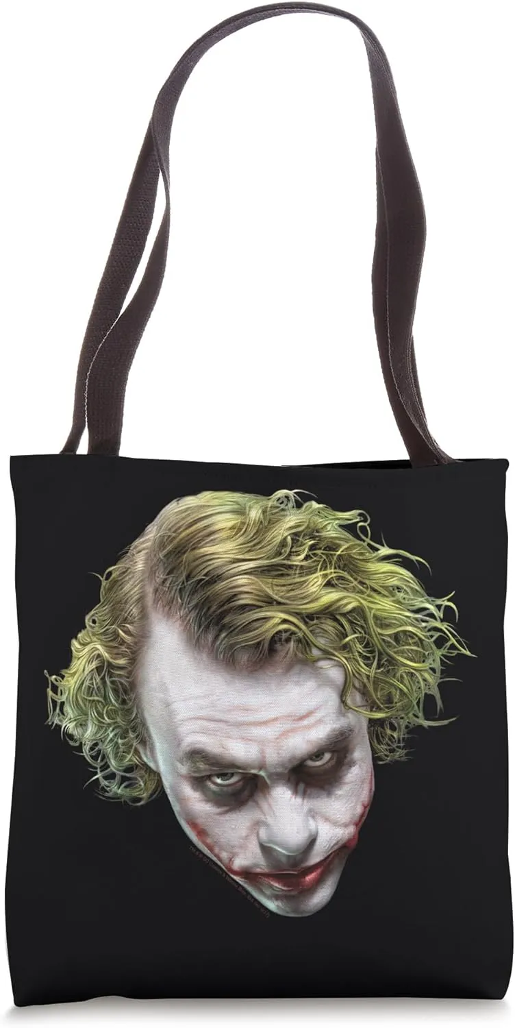 The Dark Knight Painted Joker Head Tote Bag
